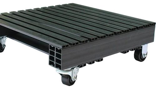 Casters on a Plastic Pallet
